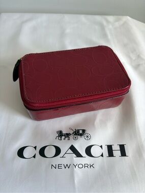Coach Signature Patent Zip Jewelry Box